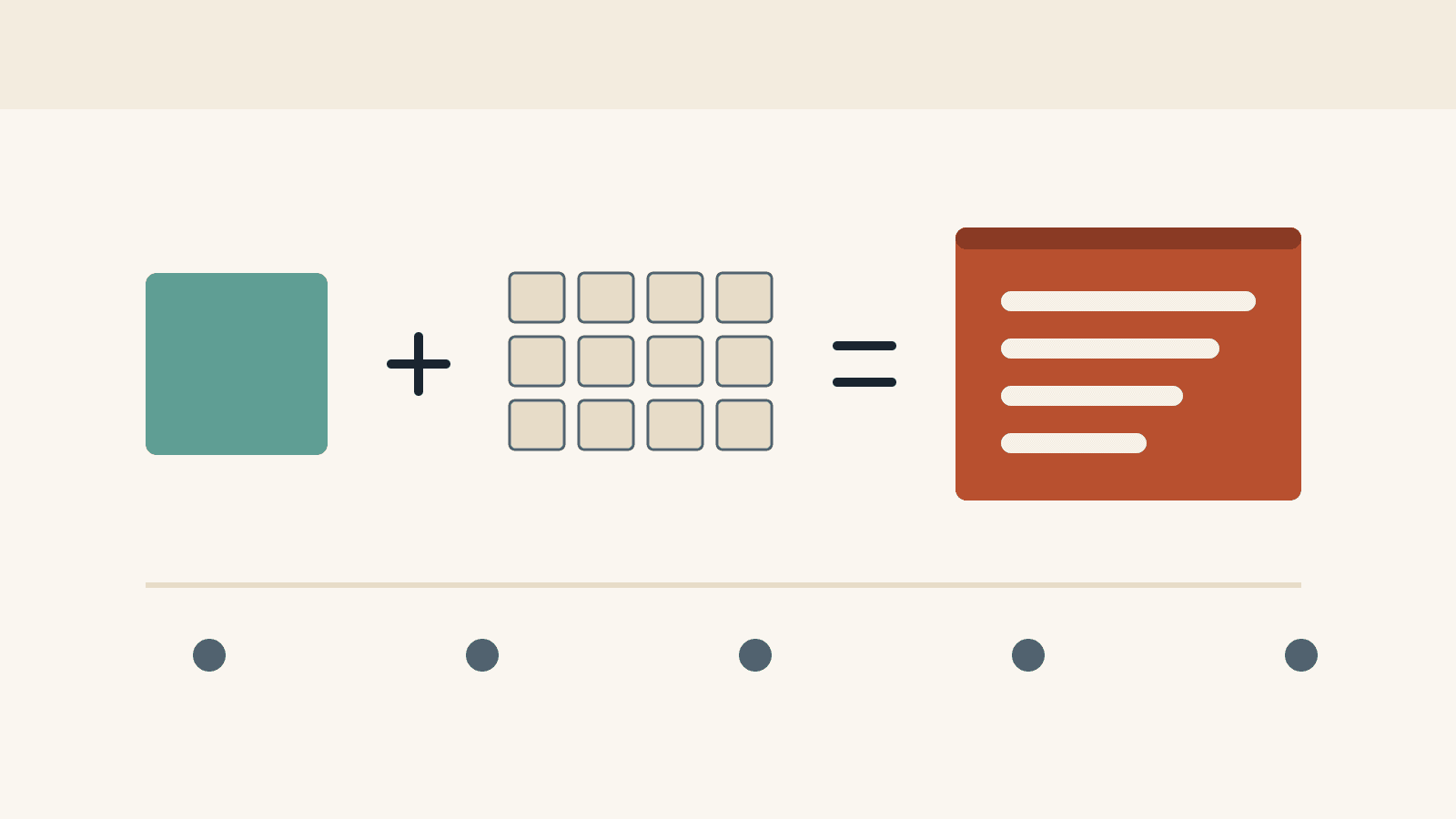 An illustration of a monthly figure multiplied by a grid of months to reach an annual total.